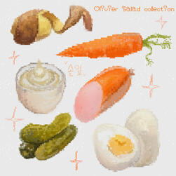 Olivier Salad ingredients