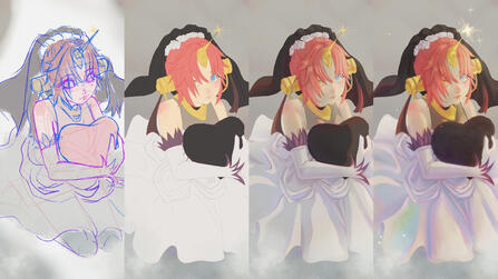 Process of creating "Frankenstein" (comission)